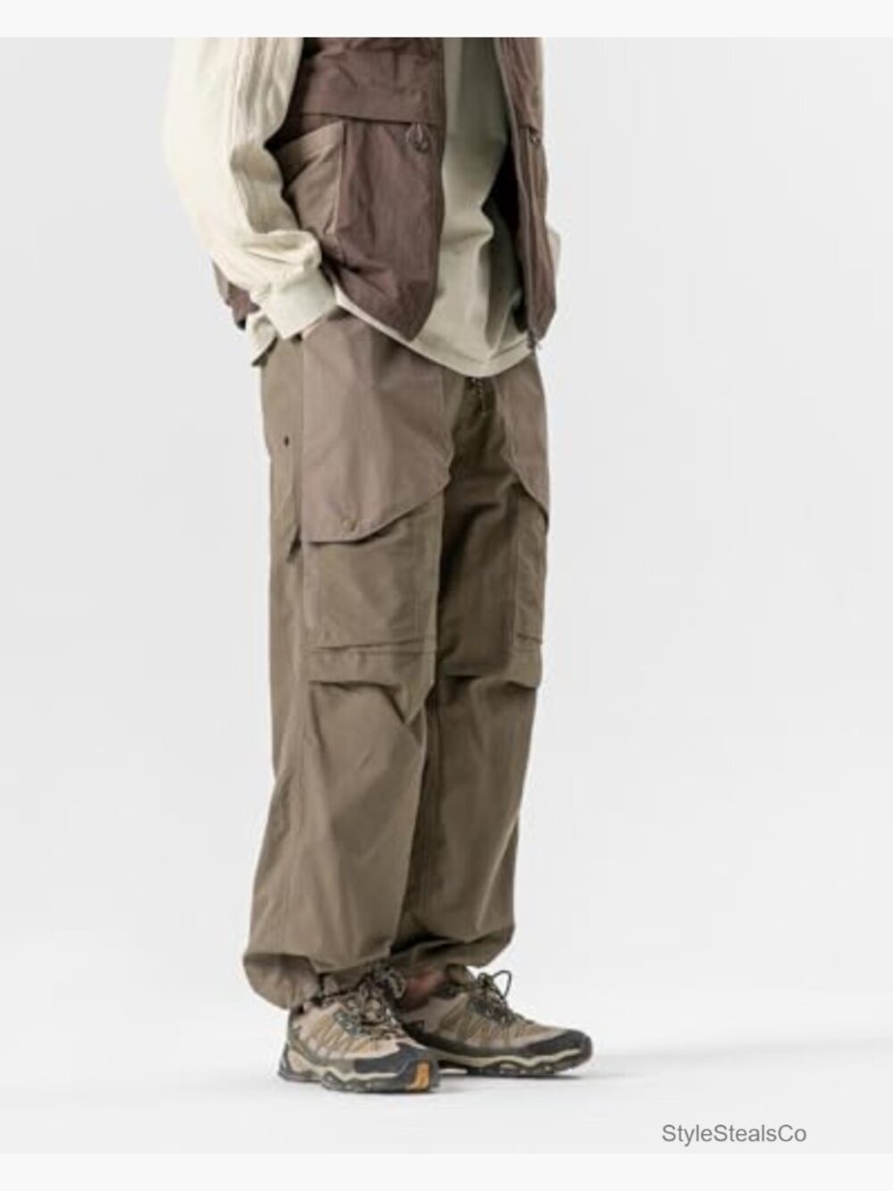 Paratrooper Cargo Pants – Lightweight Quick Dry Joggers with Fleece Lined - Picture 6 of 7